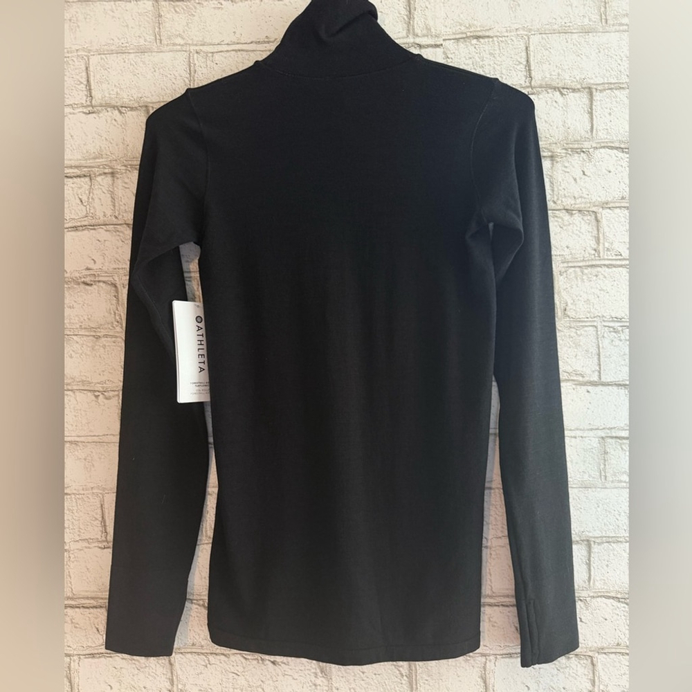 NWT Athleta FORESTHILL ASCENT TURTLENECK black size Small - Picture 4 of 7